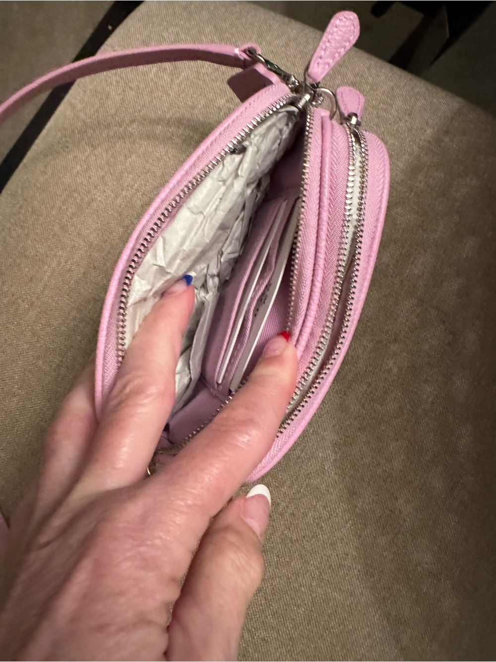 Coach Pink Pebbled Leather Crossbody Bag - Picture 3 of 4